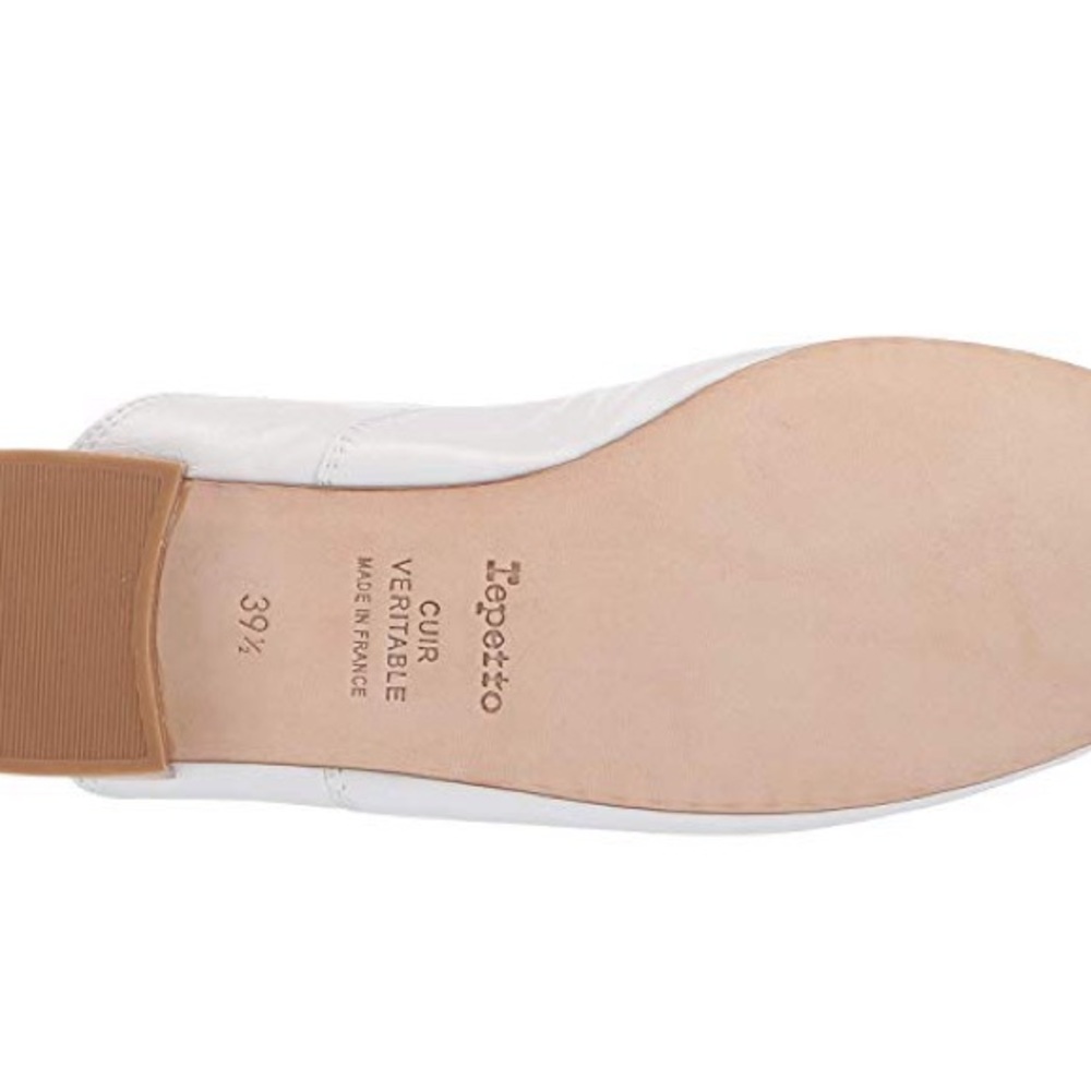 Repetto Lewis Slides, White Leather, Oxford Style front, EU size 41, NIB - Picture 5 of 10